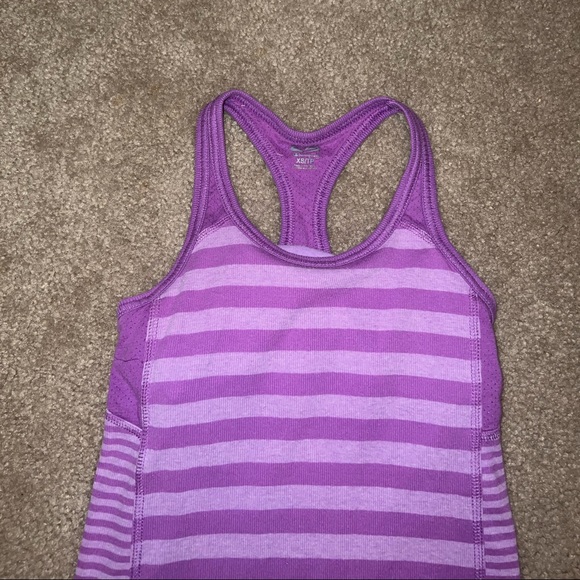 Champion Dark & Light Purple Striped Tank top size XS - Picture 4 of 11